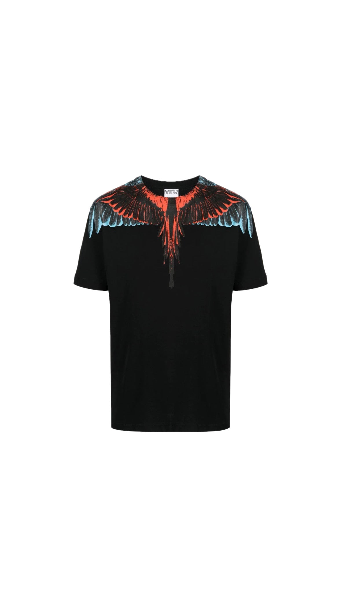 MARCELO BURLON WING T-SHIRT ORANGE/BLUE