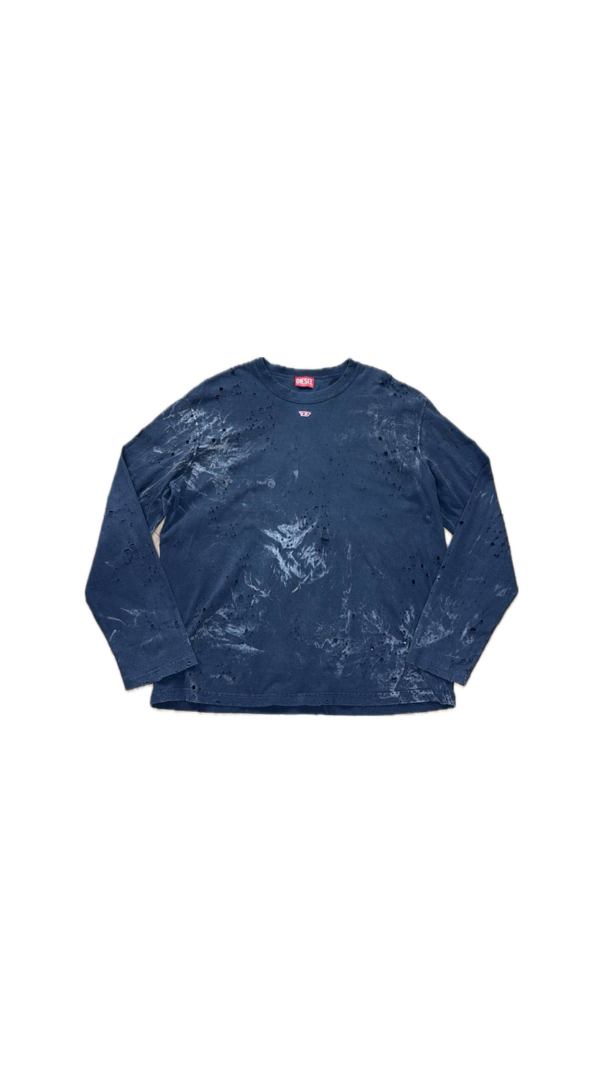 DIESEL DISTRESSED DESTROYED LONG-SLEEVE