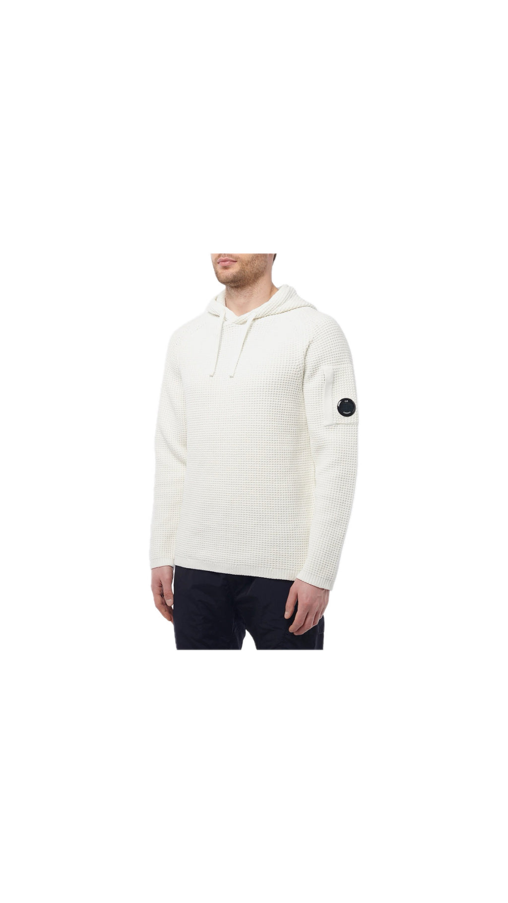 C.P. COMPANY LENS HOODED-SWEATER
