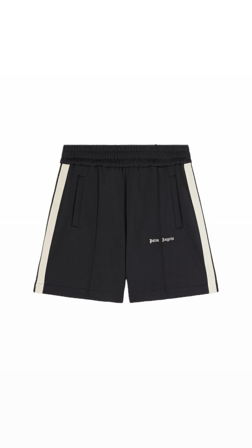 PALM ANGELS BLACK TRACK SHORTS