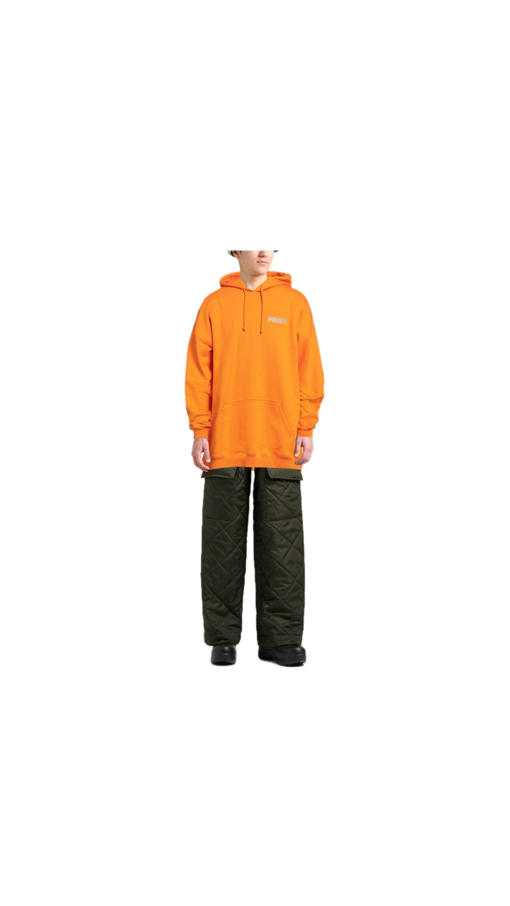 VETEMENTS “POLIZEI” ORANGE OVERSIZED HOODIE