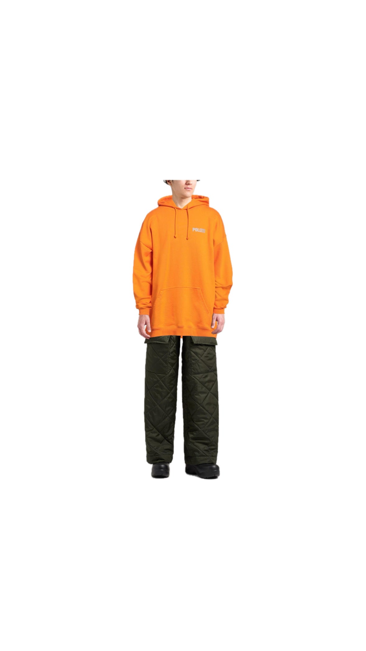 VETEMENTS “POLIZEI” ORANGE OVERSIZED HOODIE