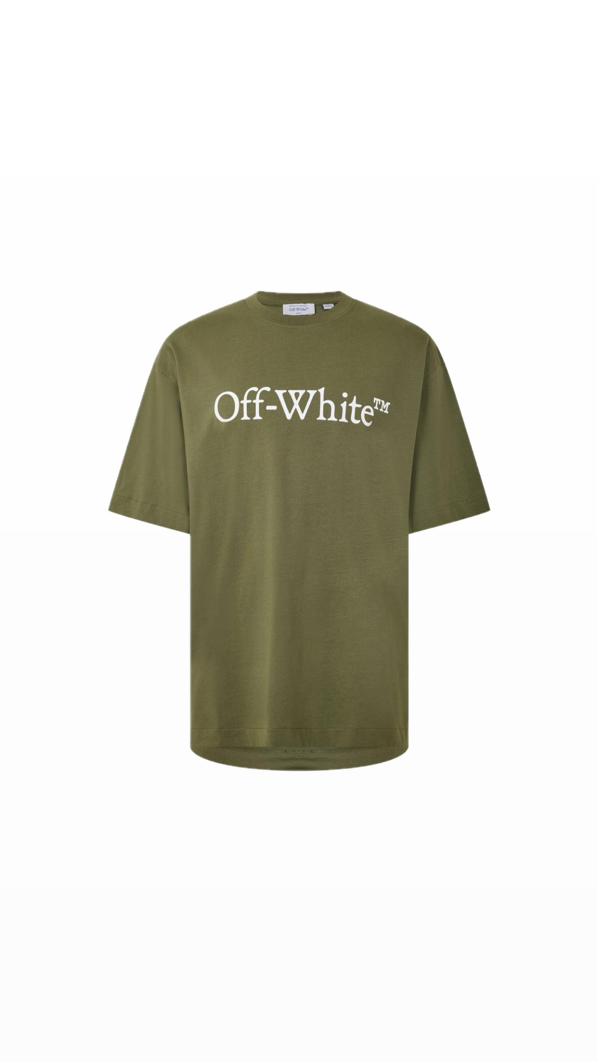 OFF-WHITE LOGO KHAKI T-SHIRT