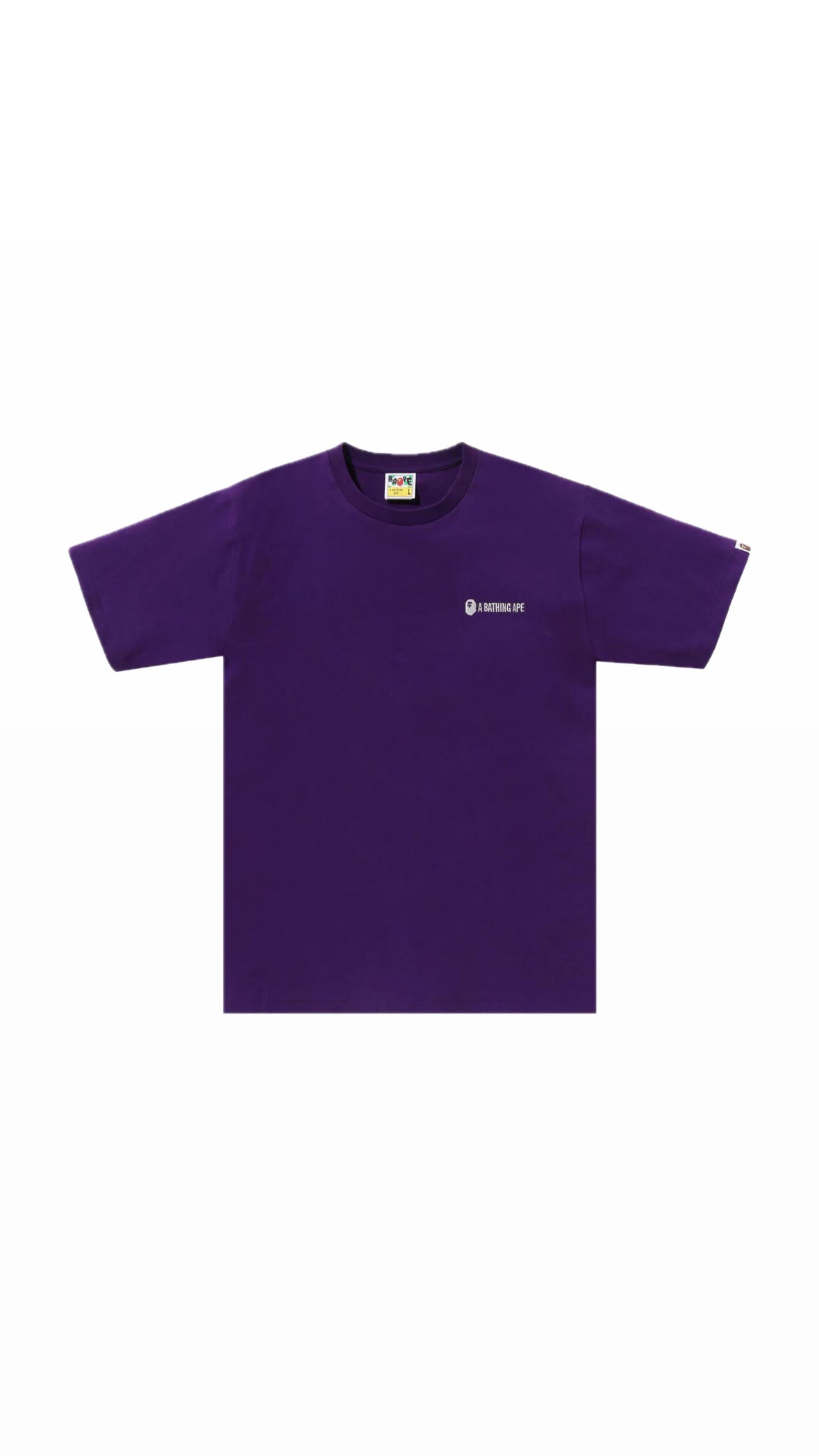 BAPE EMBROIDERED LOGO PURPLE T-SHIRT