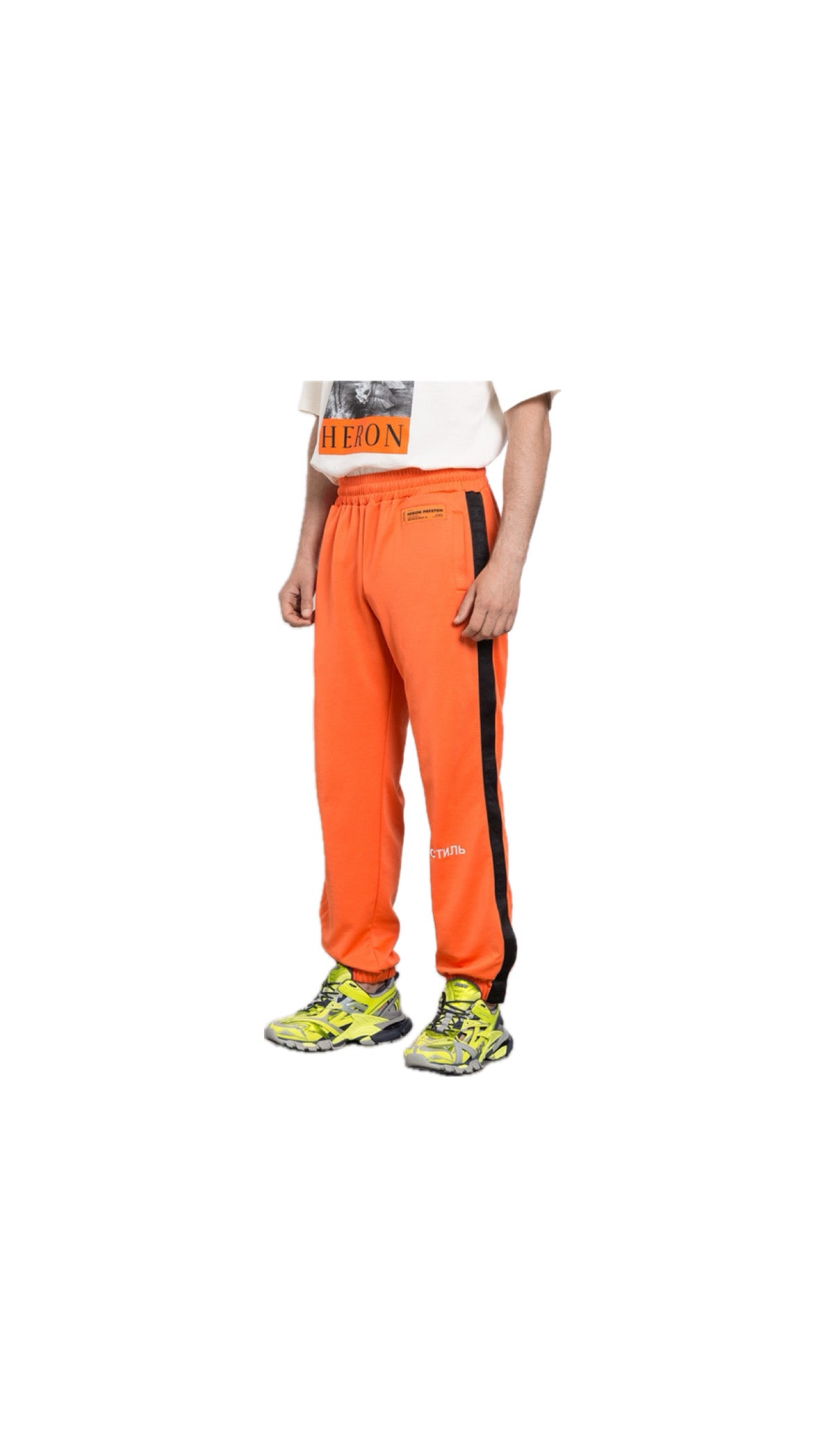 HERON PRESTON ORANGE TRACK PANTS