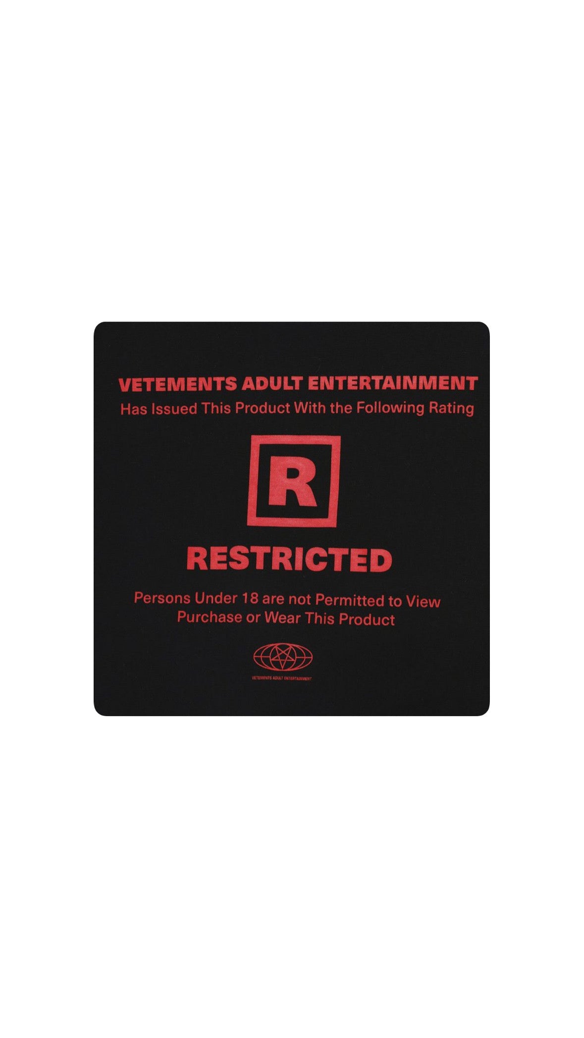 VETEMENTS “RESTRICTED” SLIM FIT TEE