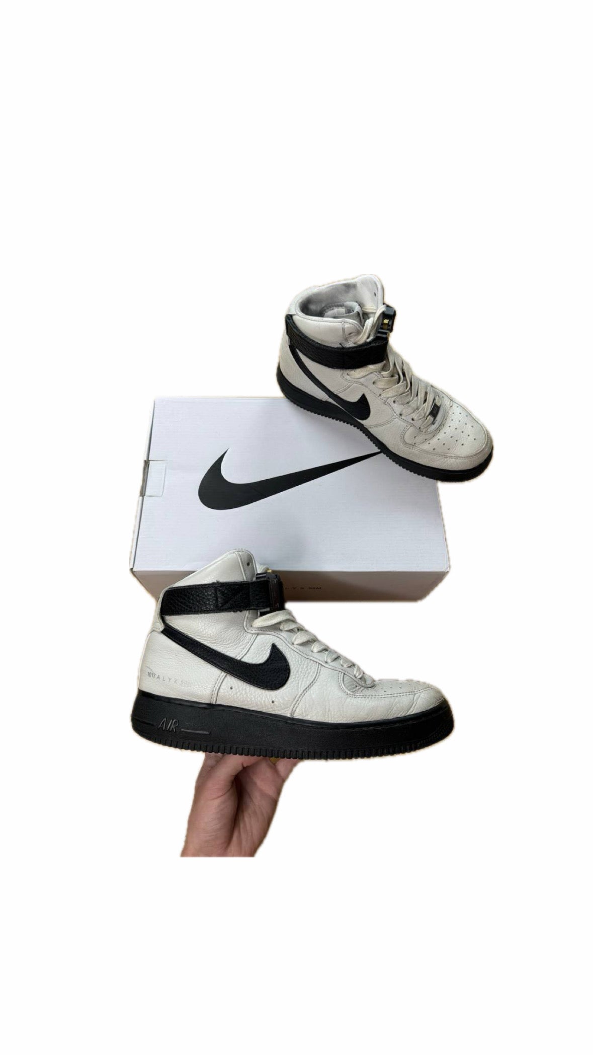 1017 ALYX 9SM x NIKE AIR FORCE 1 BUCKLE HIGH SNEAKERS