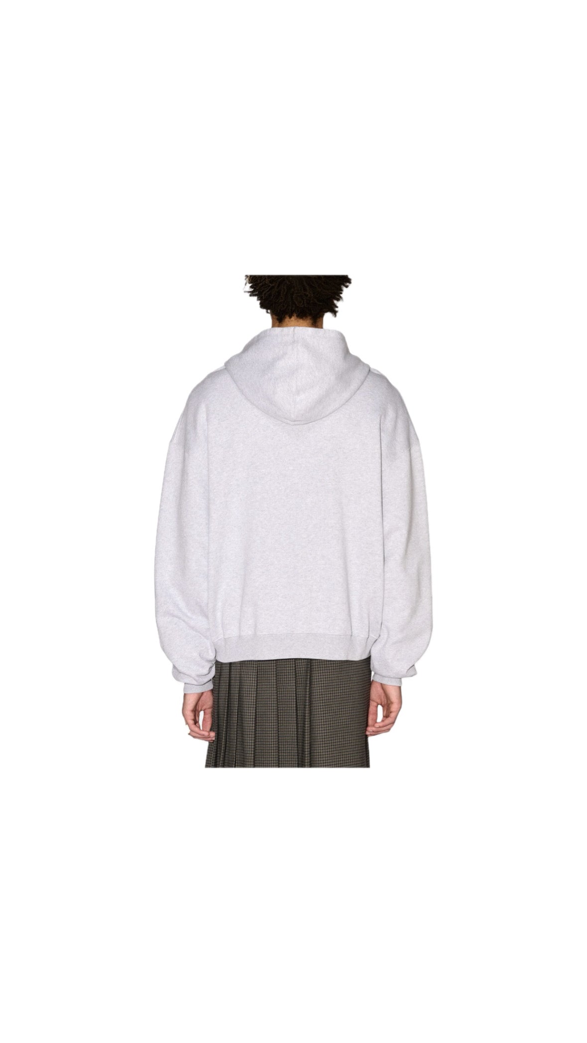 AMBUSH PATCHED LETTERS GREY ZIP-HOODIE