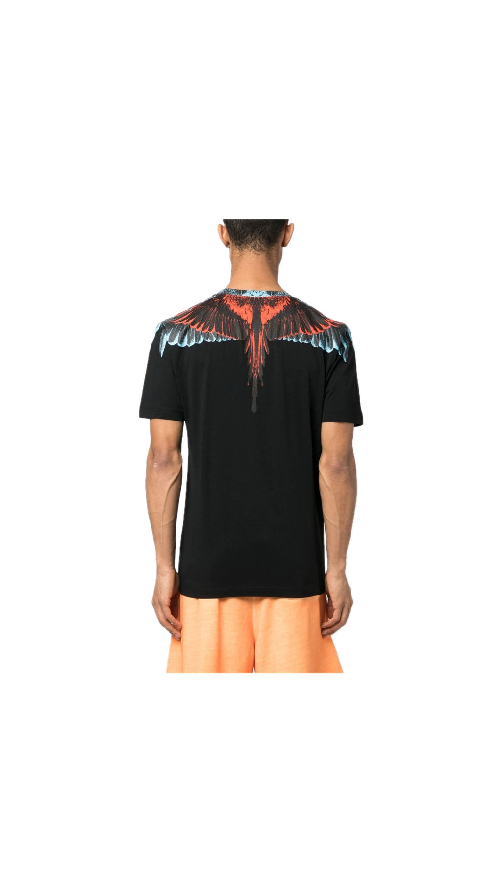 MARCELO BURLON WING T-SHIRT ORANGE/BLUE