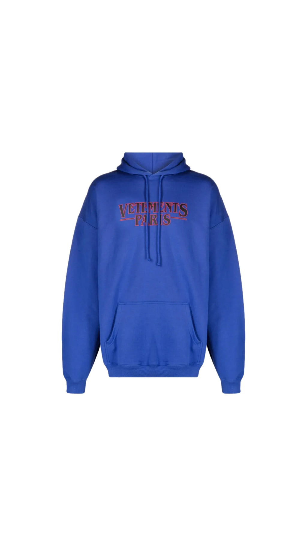 VETEMENTS “PARIS” OVERSIZED BLUE HOODIE