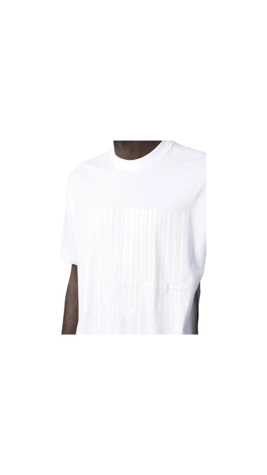 VTMTNS LIQUID BARCODE WHITE T-SHIRT AW22
