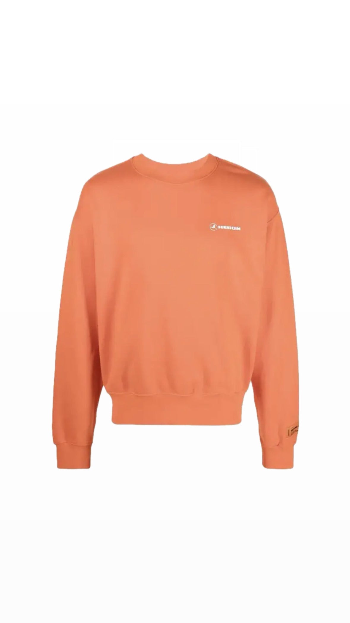 HERON PRESTON TAPED ORANGE SWEATSHIRT