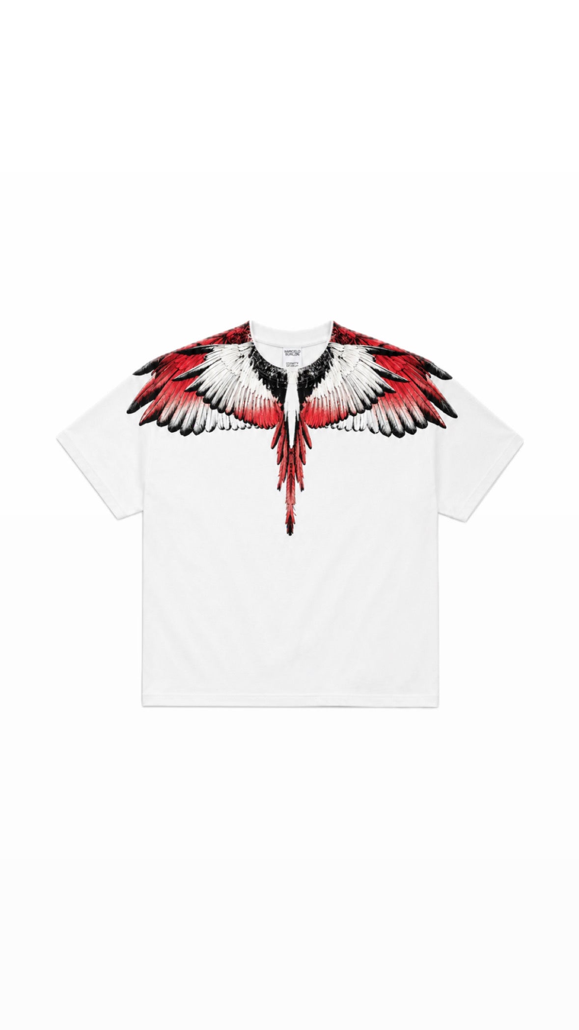 MARCELO BURLON WING WHITE / GREY / RED T-SHIRT