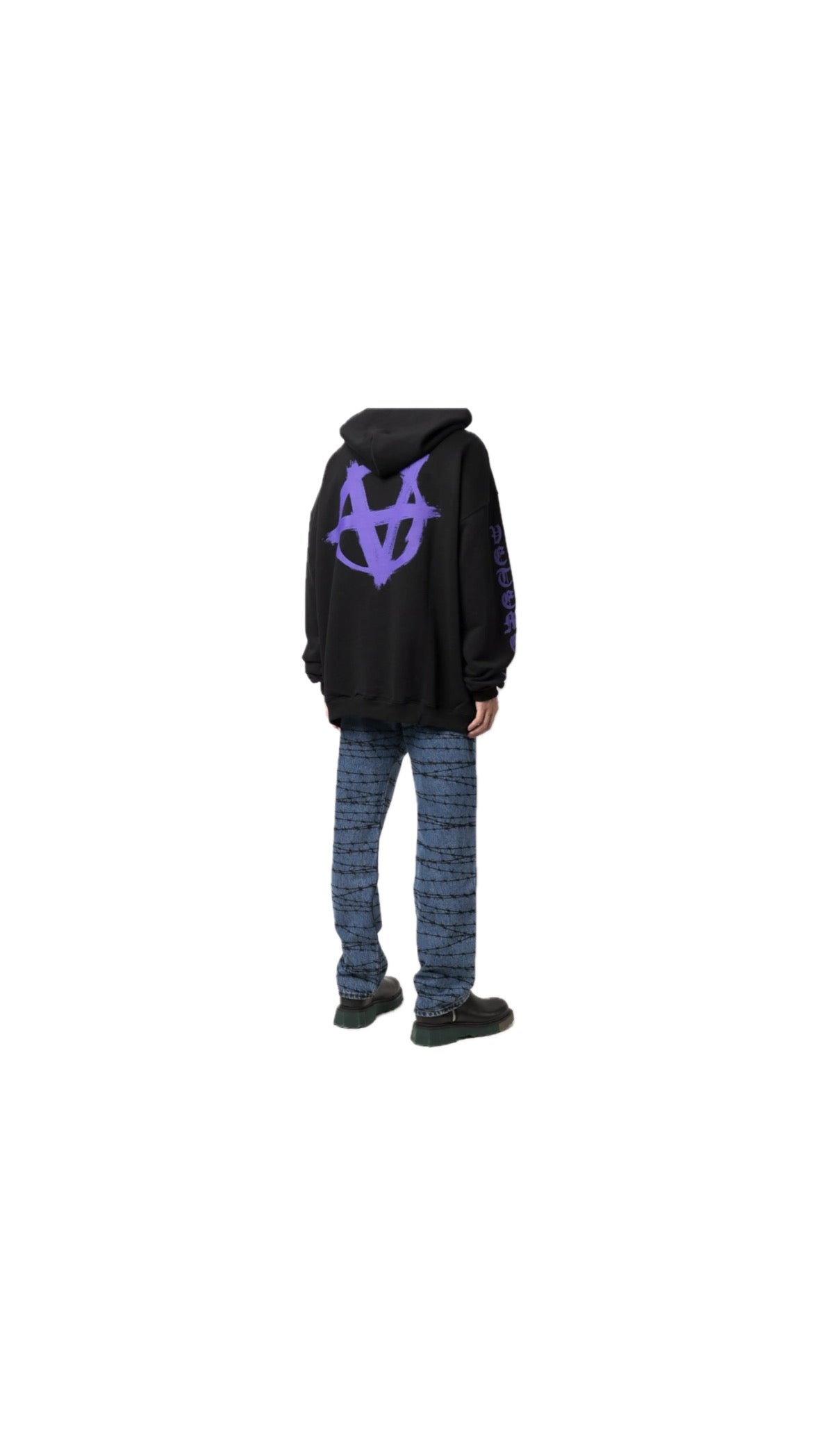 VETEMENTS “ANARCHY” PURPLE OVERSIZED HOODIE