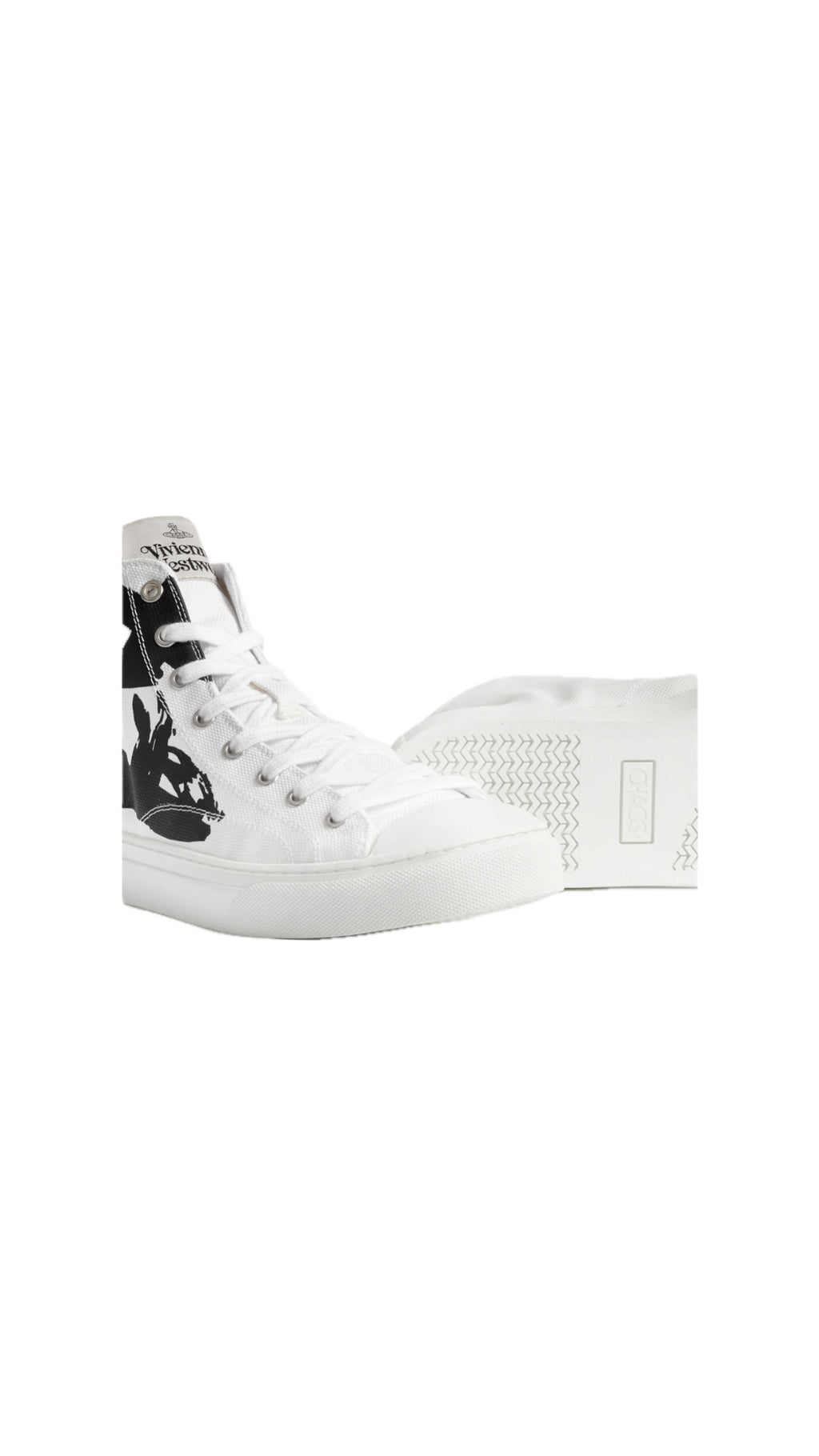 VIVIENNE WESTWOOD ORB WHITE HI-TOP SNEAKERS