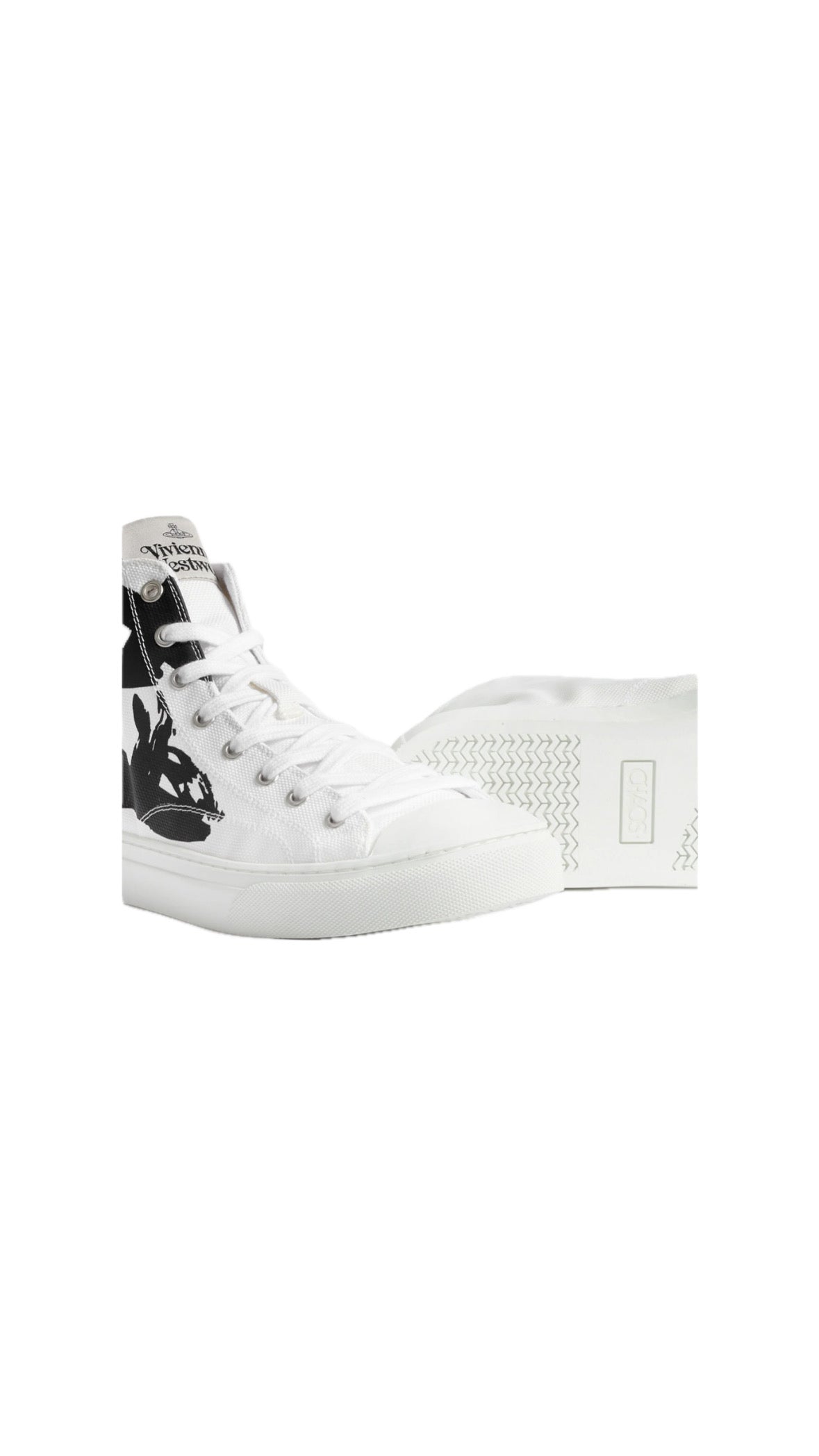 VIVIENNE WESTWOOD ORB WHITE HI-TOP SNEAKERS