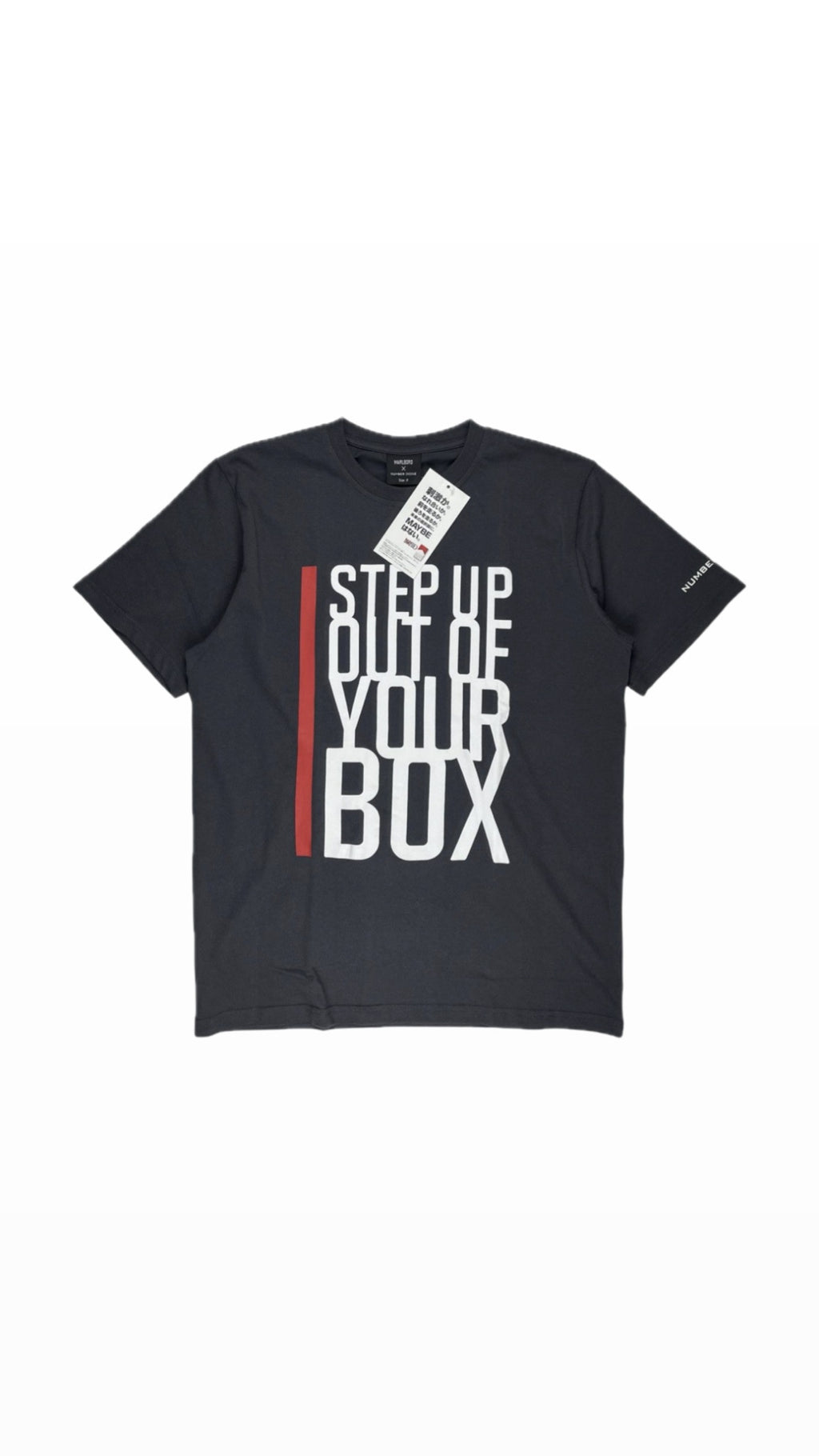 NUMBER (N)INE X MARLBORO “STEP UP OUT OF YOUR BOX” DARK GREY T-SHIRT