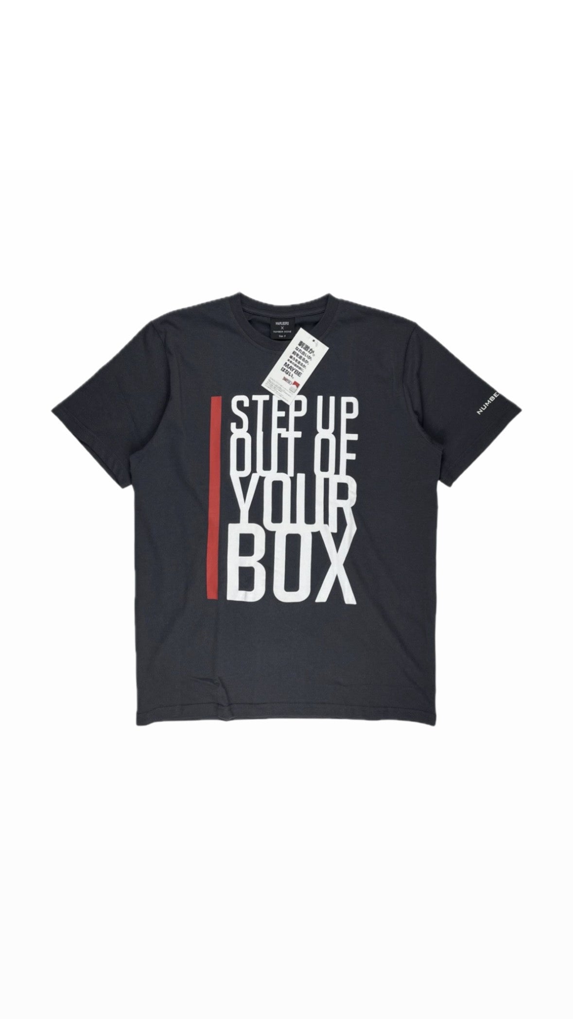 NUMBER (N)INE X MARLBORO “STEP UP OUT OF YOUR BOX” DARK GREY T-SHIRT