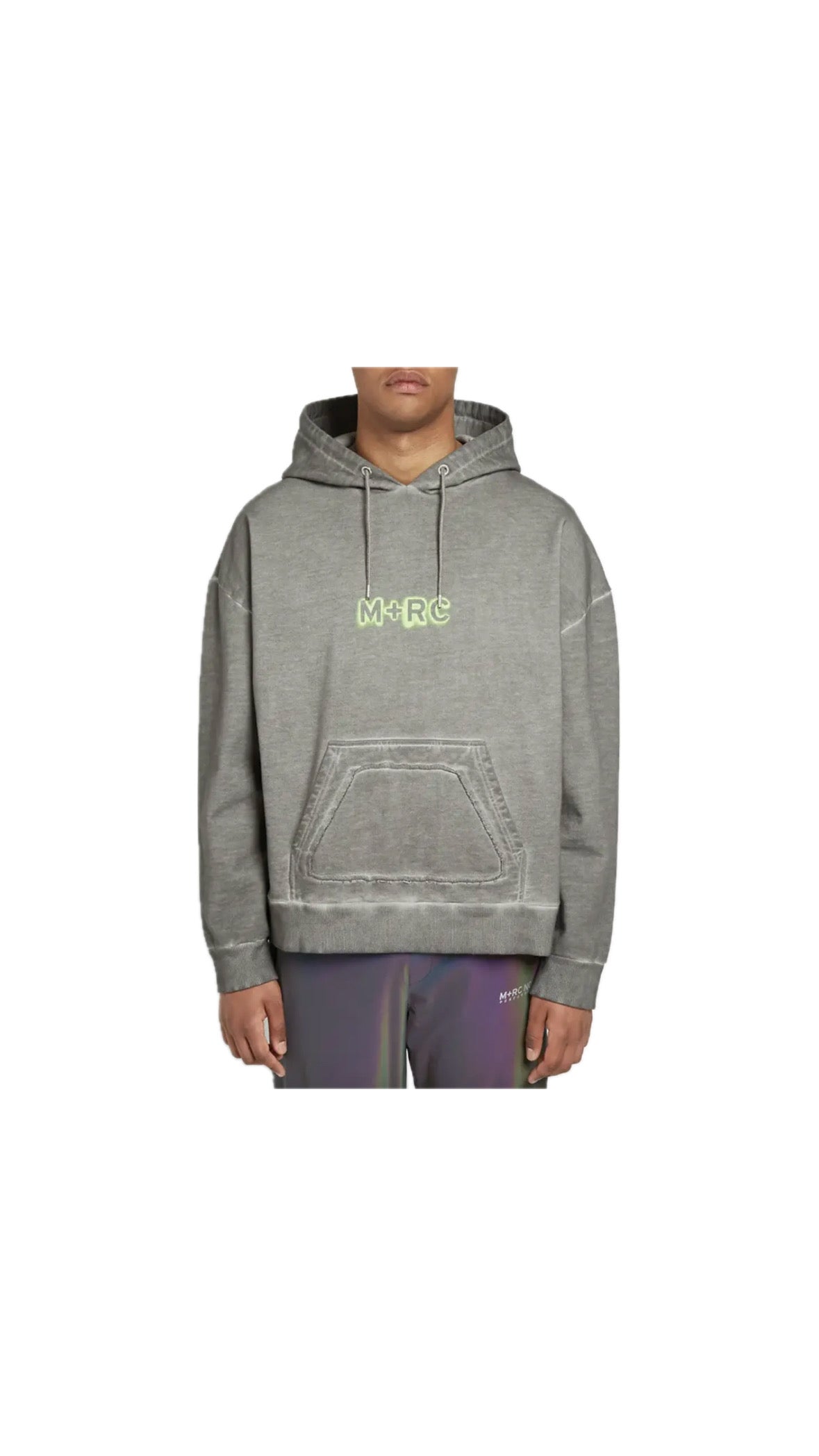 M+RC NOIR GREY NEON LOGO HOODIE