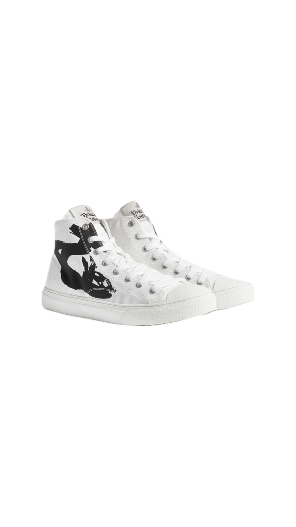 VIVIENNE WESTWOOD ORB WHITE HI-TOP SNEAKERS