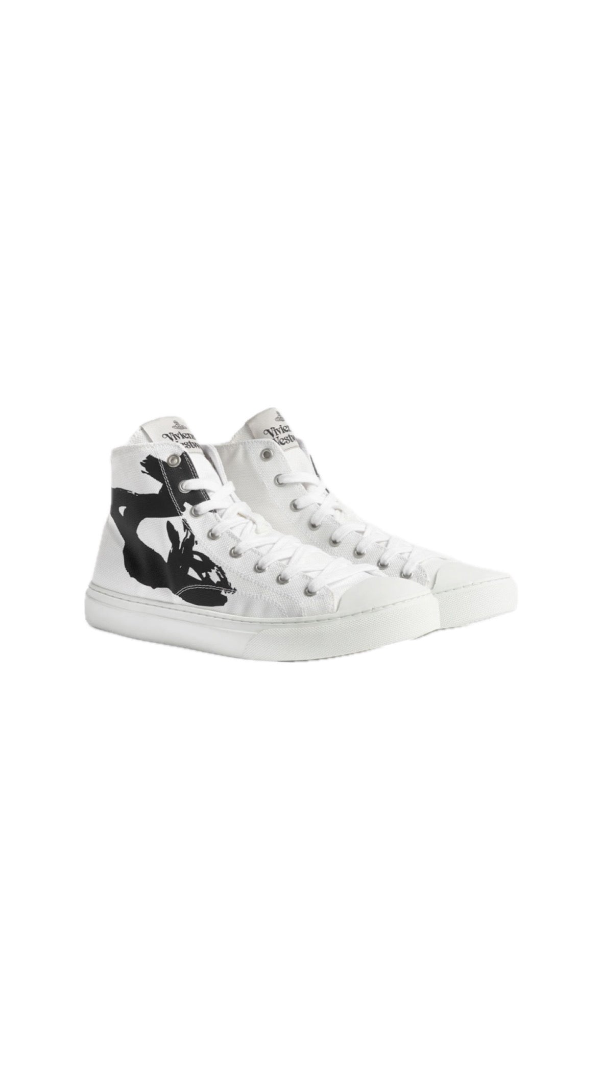 VIVIENNE WESTWOOD ORB WHITE HI-TOP SNEAKERS