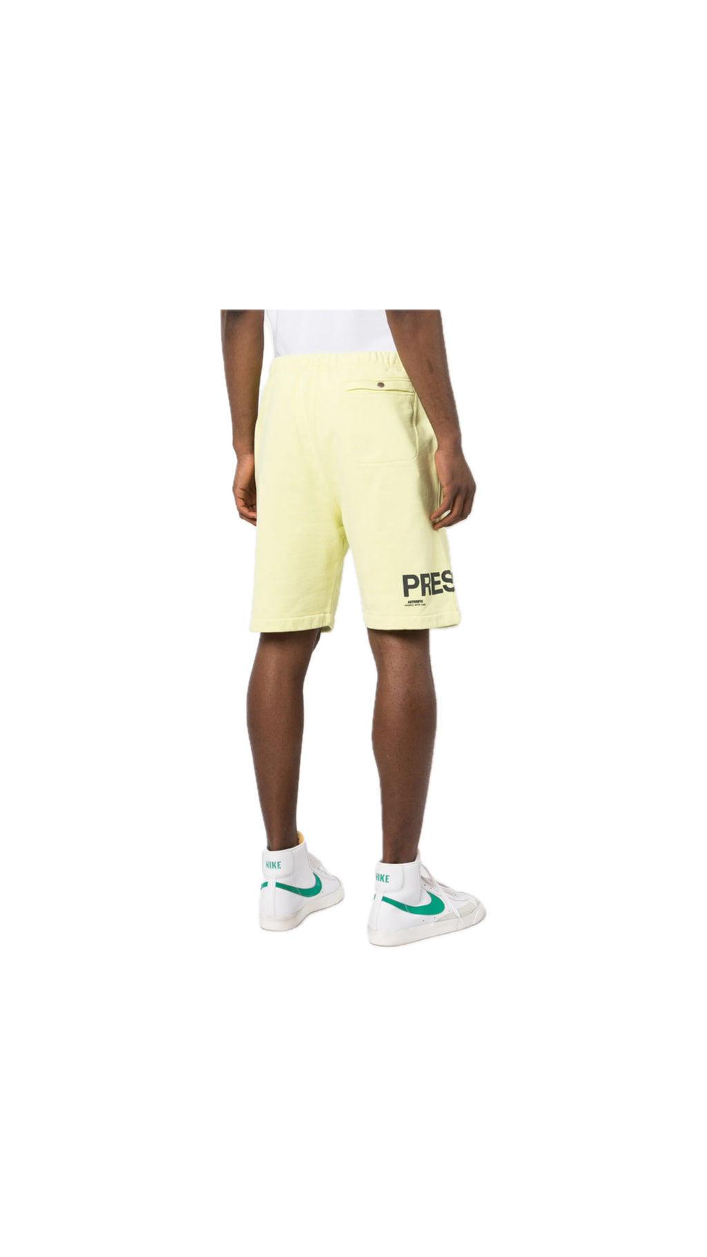 HERON PRESTON GRAPHIC LIME SHORTS