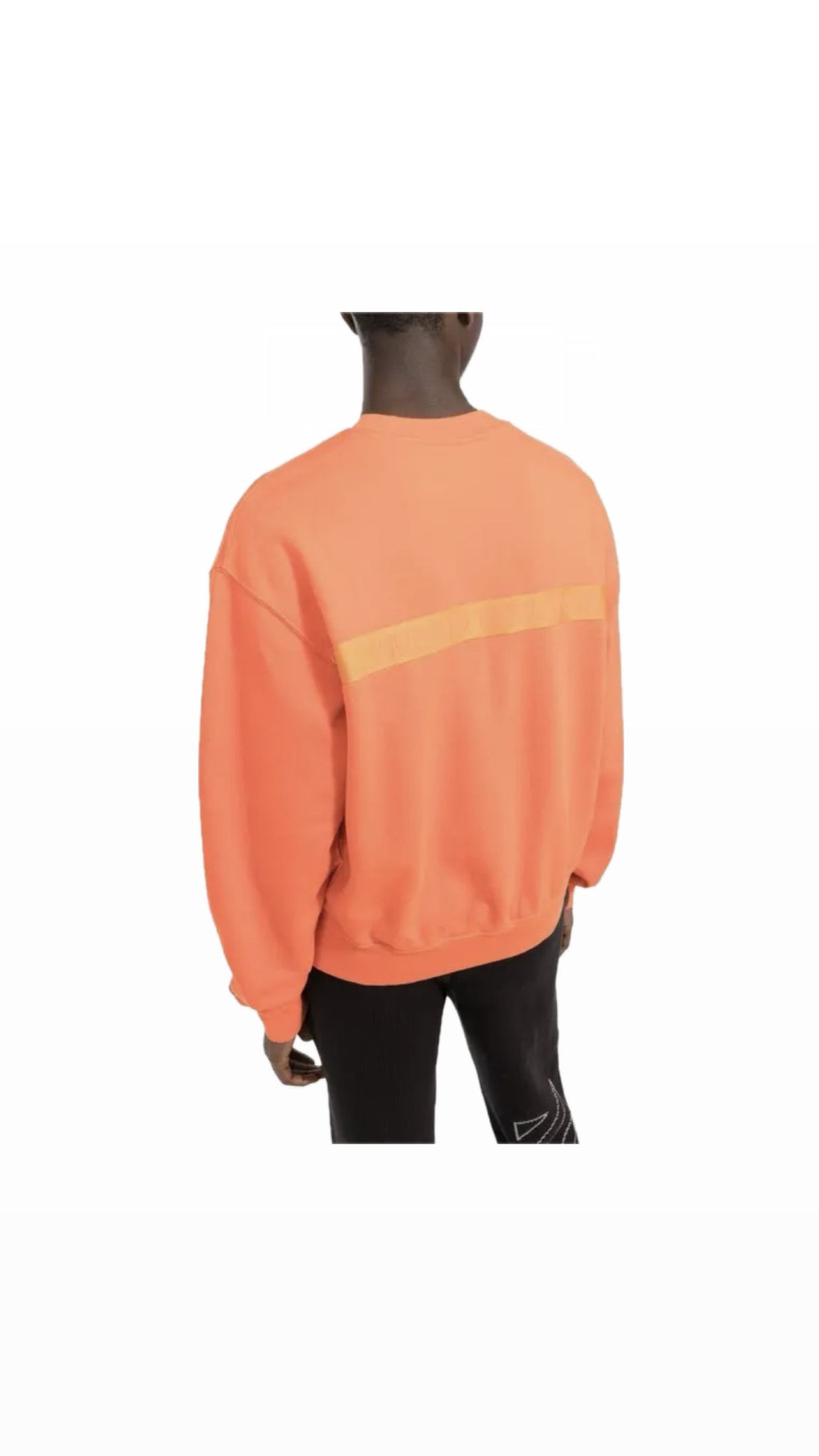 HERON PRESTON TAPED ORANGE SWEATSHIRT