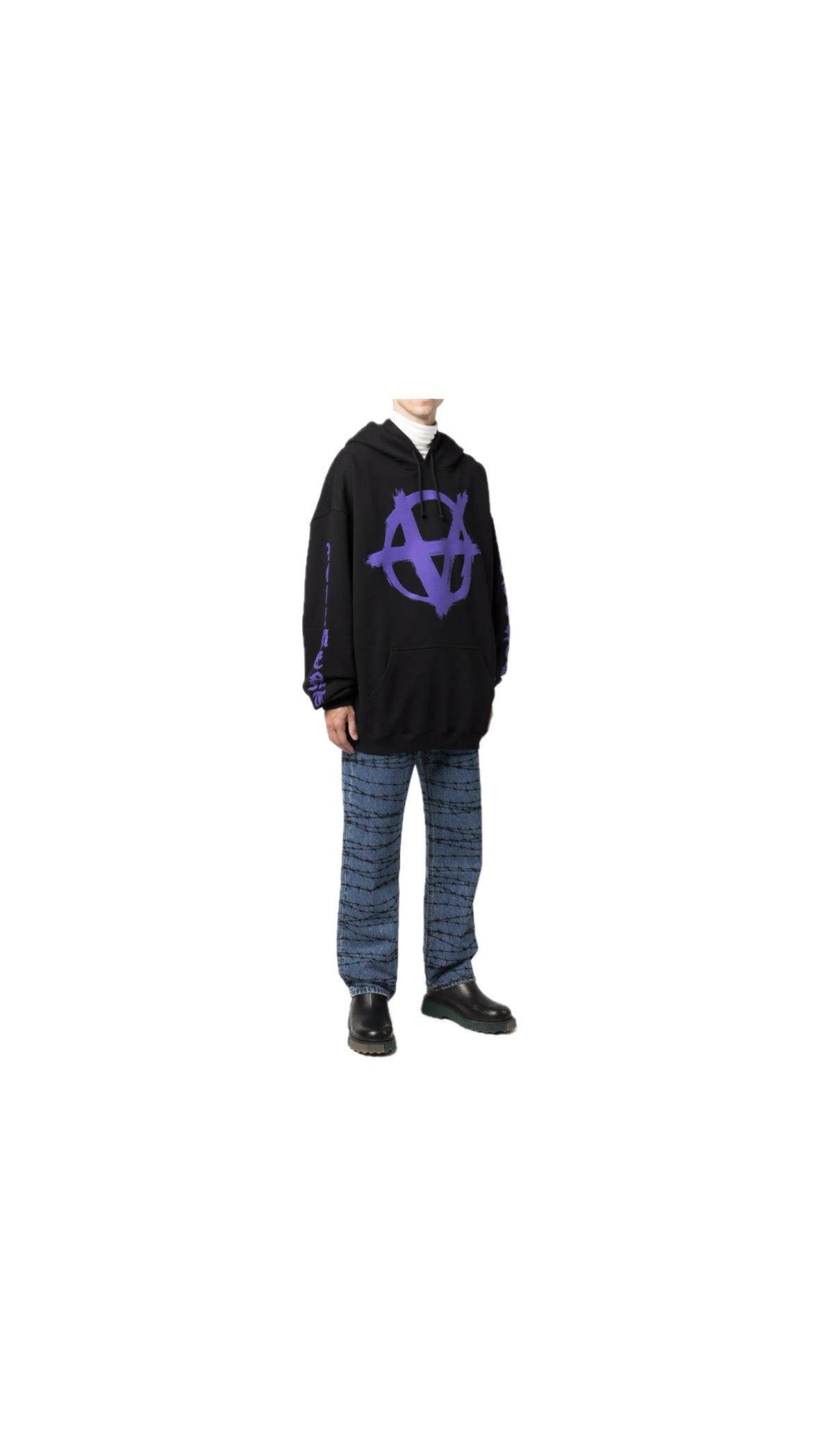 VETEMENTS “ANARCHY” PURPLE OVERSIZED HOODIE