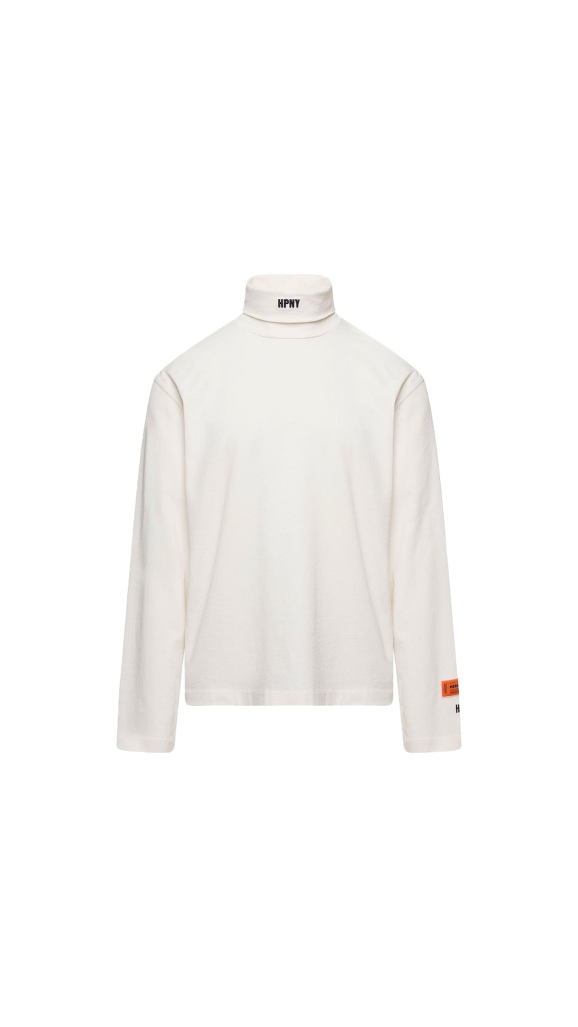 HERON PRESTON “HPNY” WHITE NECK LONG-SLEEVE