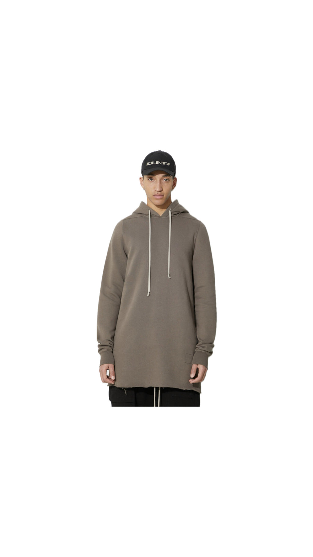 RICK OWENS DRKSHDW LONG BROWN HOODIE