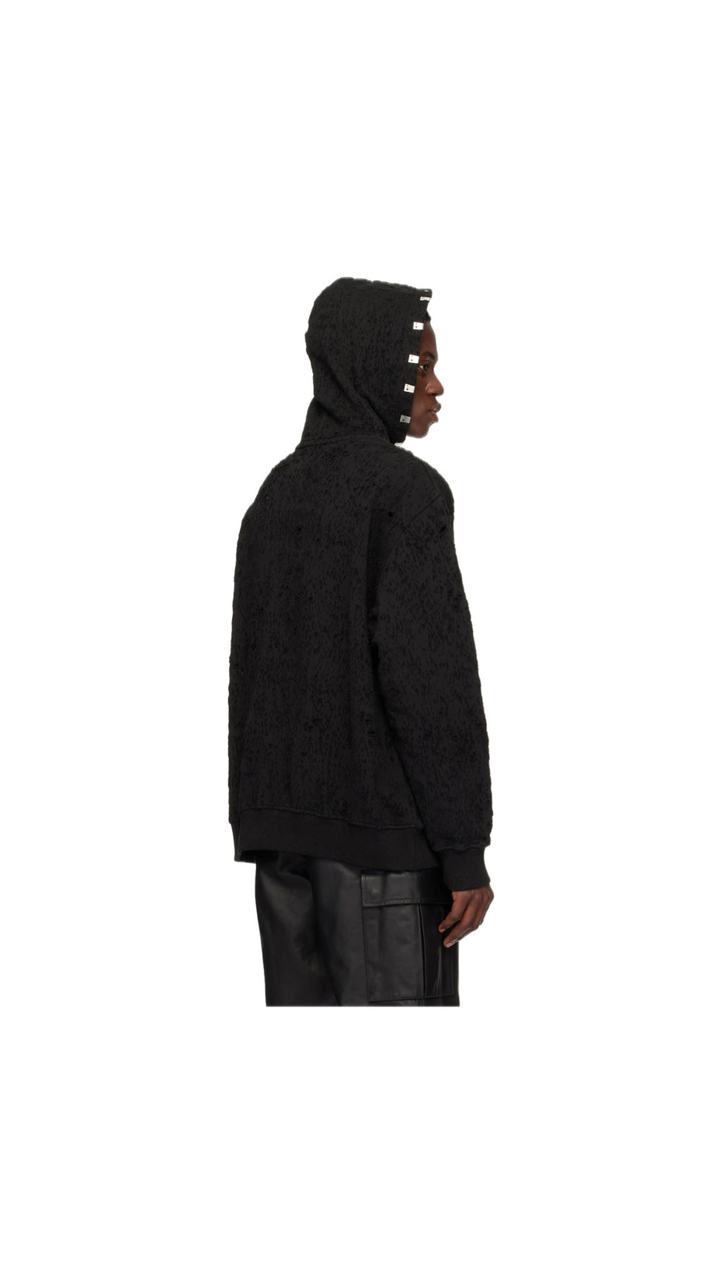 1017 ALYX 9SM DISTRESSED HOODIE WITH METAL HOOD