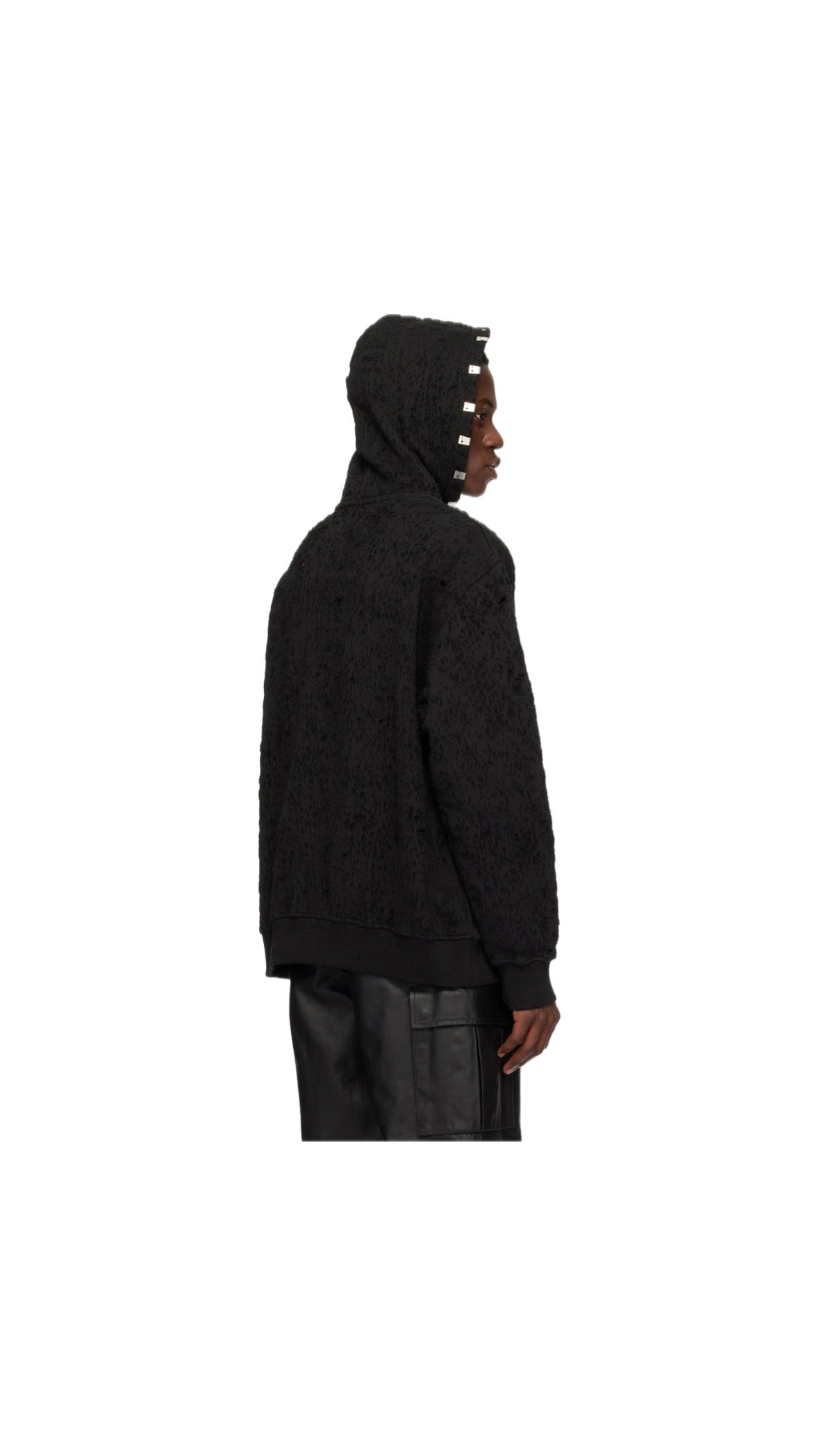 1017 ALYX 9SM DISTRESSED HOODIE WITH METAL HOOD