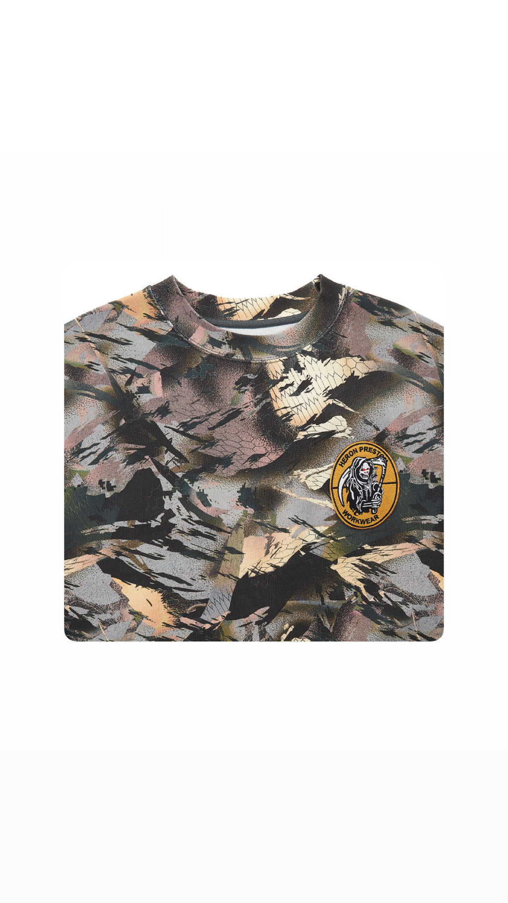 HERON PRESTON REAL TREE CAMO PATCHED SWEATSHIRT