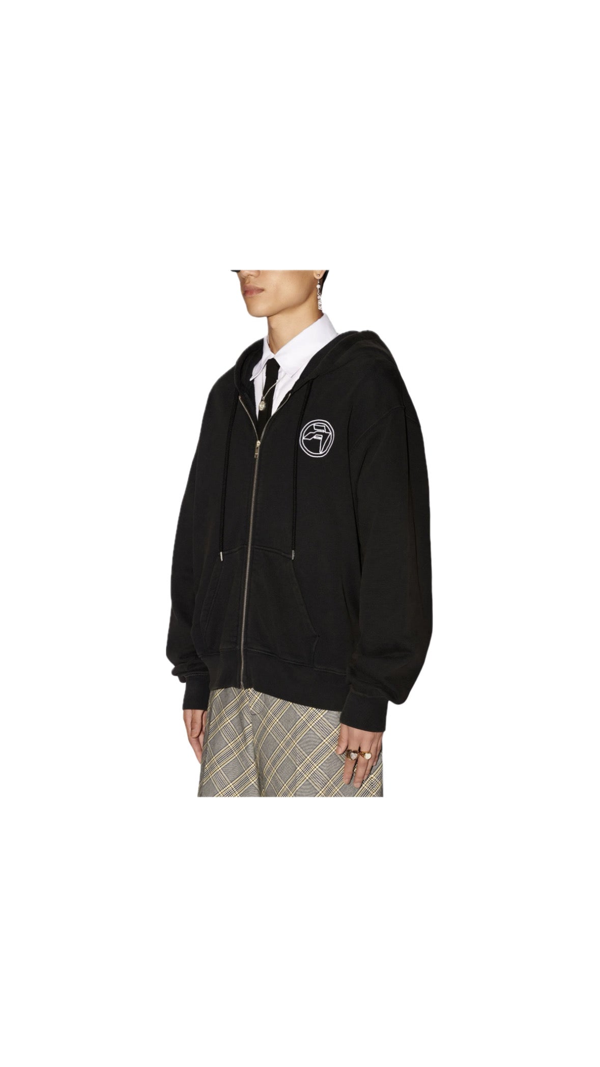 AMBUSH LOGO BLACK ZIP-HOODIE