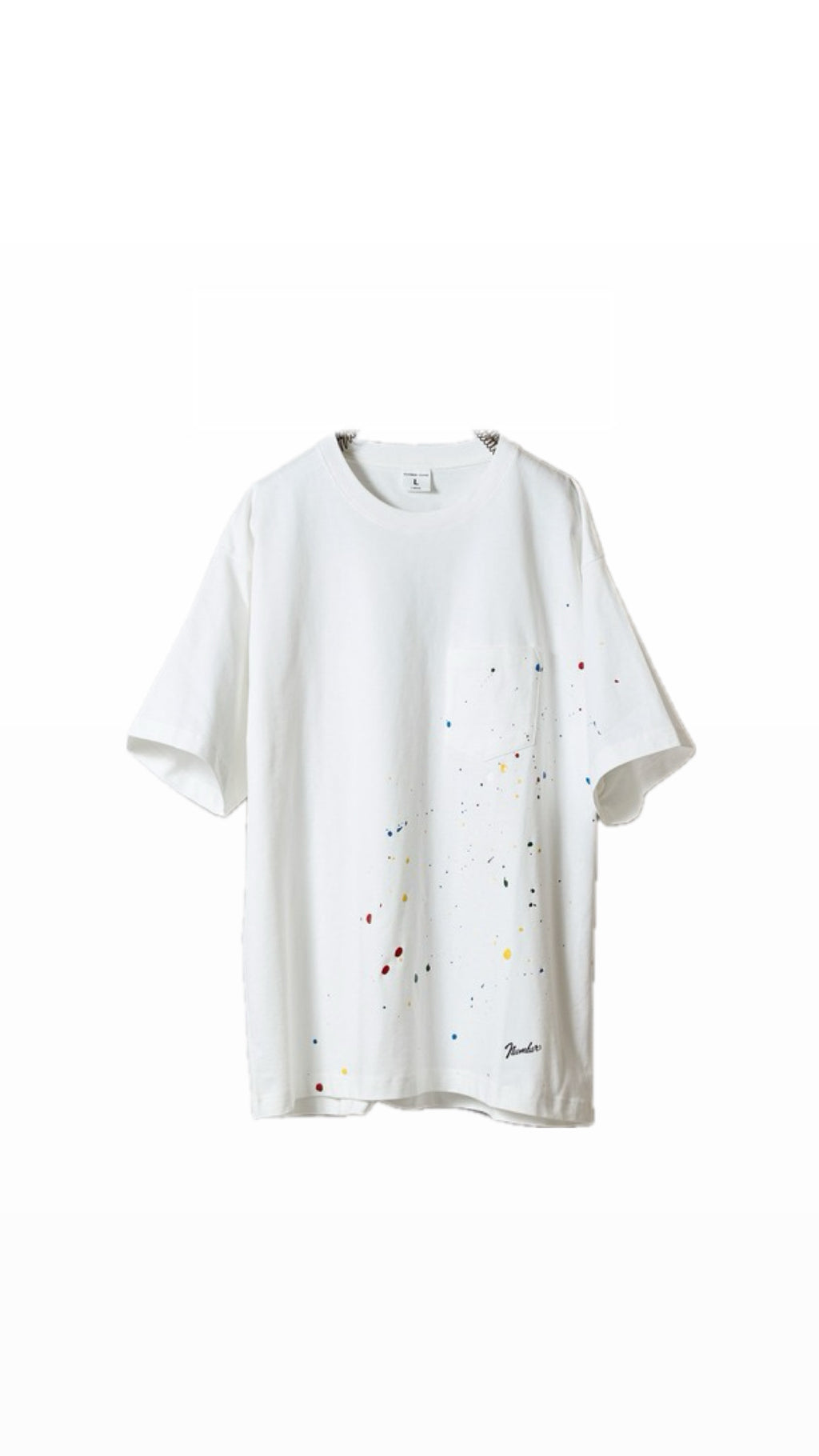 NUMBER (N)INE WHITE PAINTED T-SHIRT