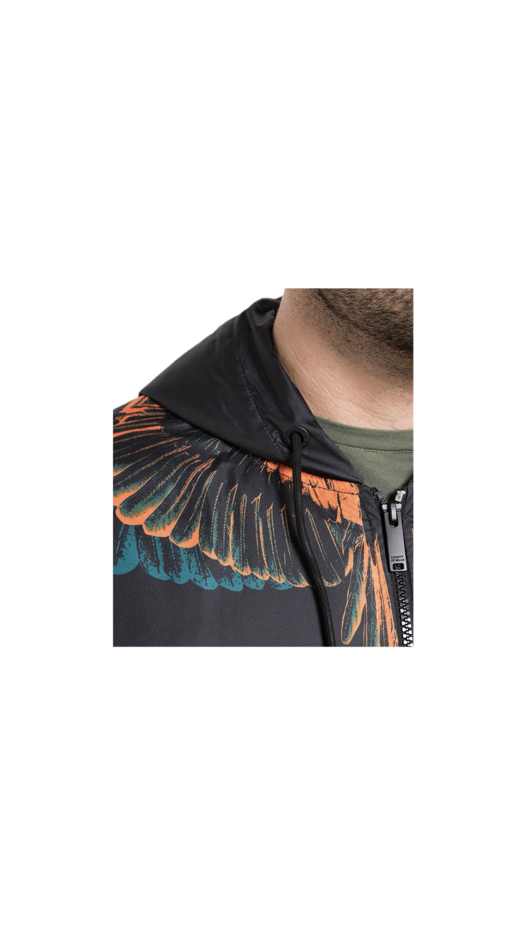 MARCELO BURLON WING JACKET BLUE / ORANGE