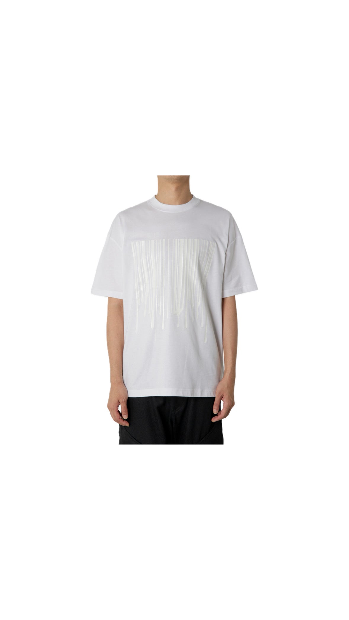 VTMTNS LIQUID BARCODE WHITE T-SHIRT AW22