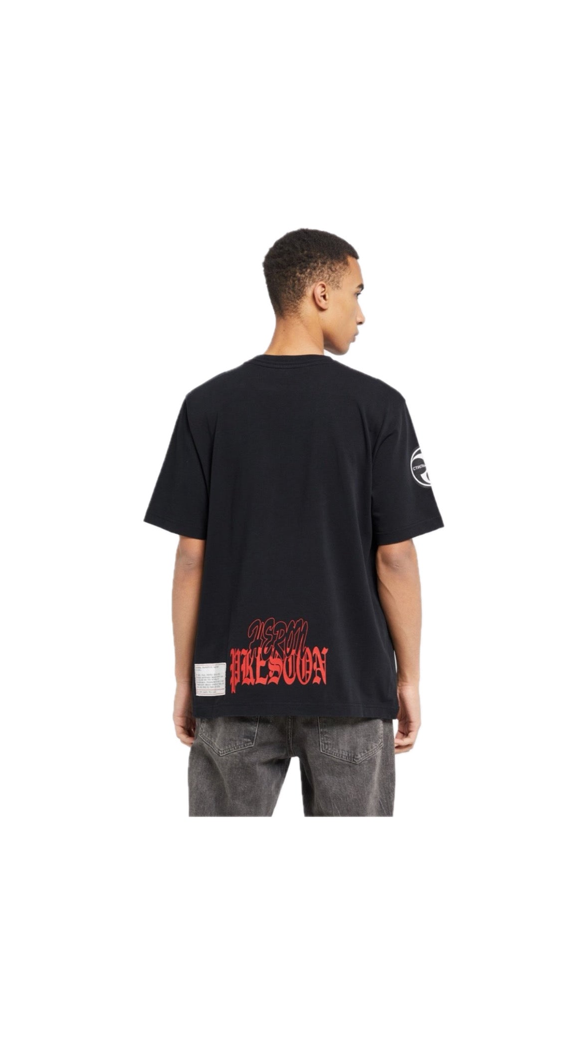 HERON PRESTON SKULL PATCHED T-SHIRT