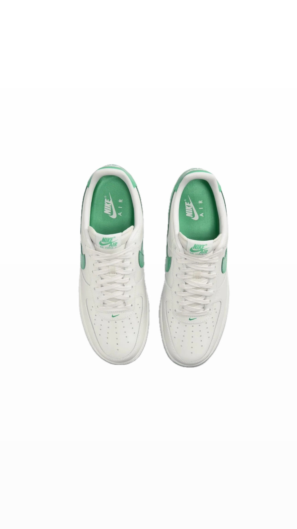 NIKE AIR FORCE 1 GLOSSY WHITE / GREEN