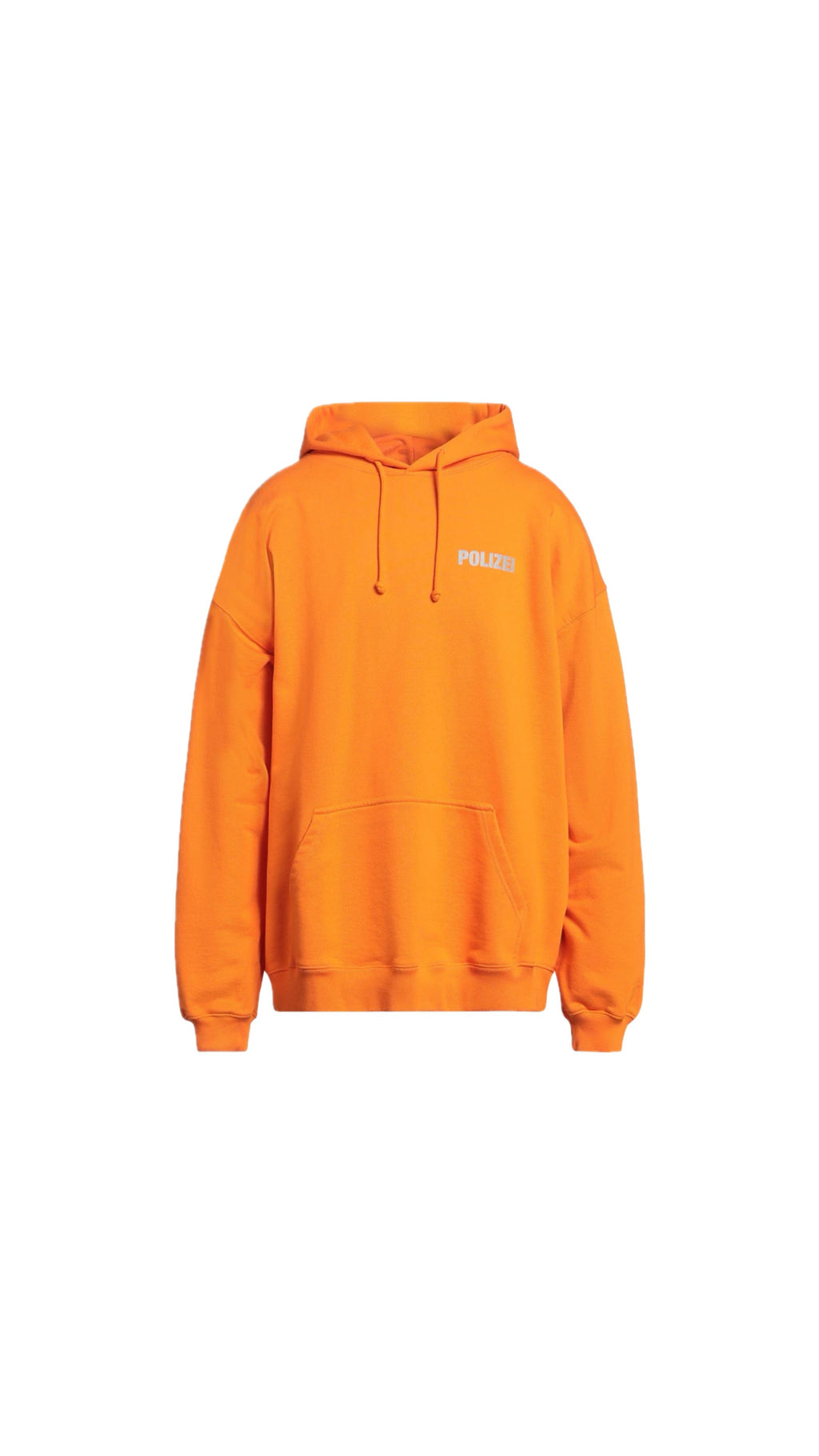 VETEMENTS “POLIZEI” ORANGE OVERSIZED HOODIE