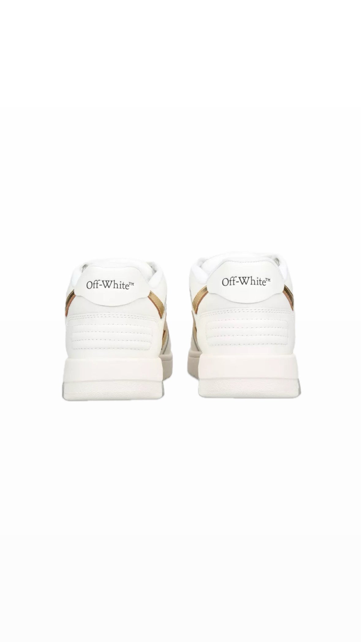 OFF-WHITE “OUT OF OFFICE” GOLD ARROW SNEAKERS