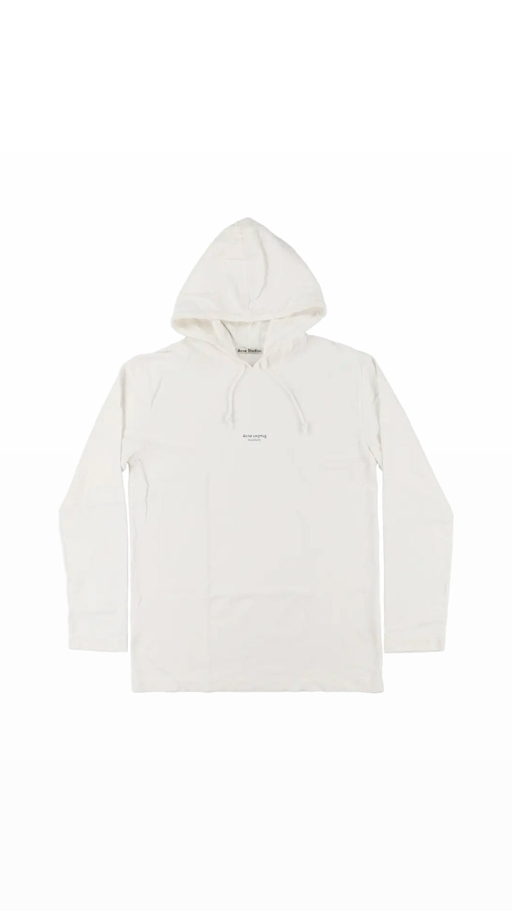 [9/10] ACNE STUDIOS MINI LOGO WHITE HOODIE