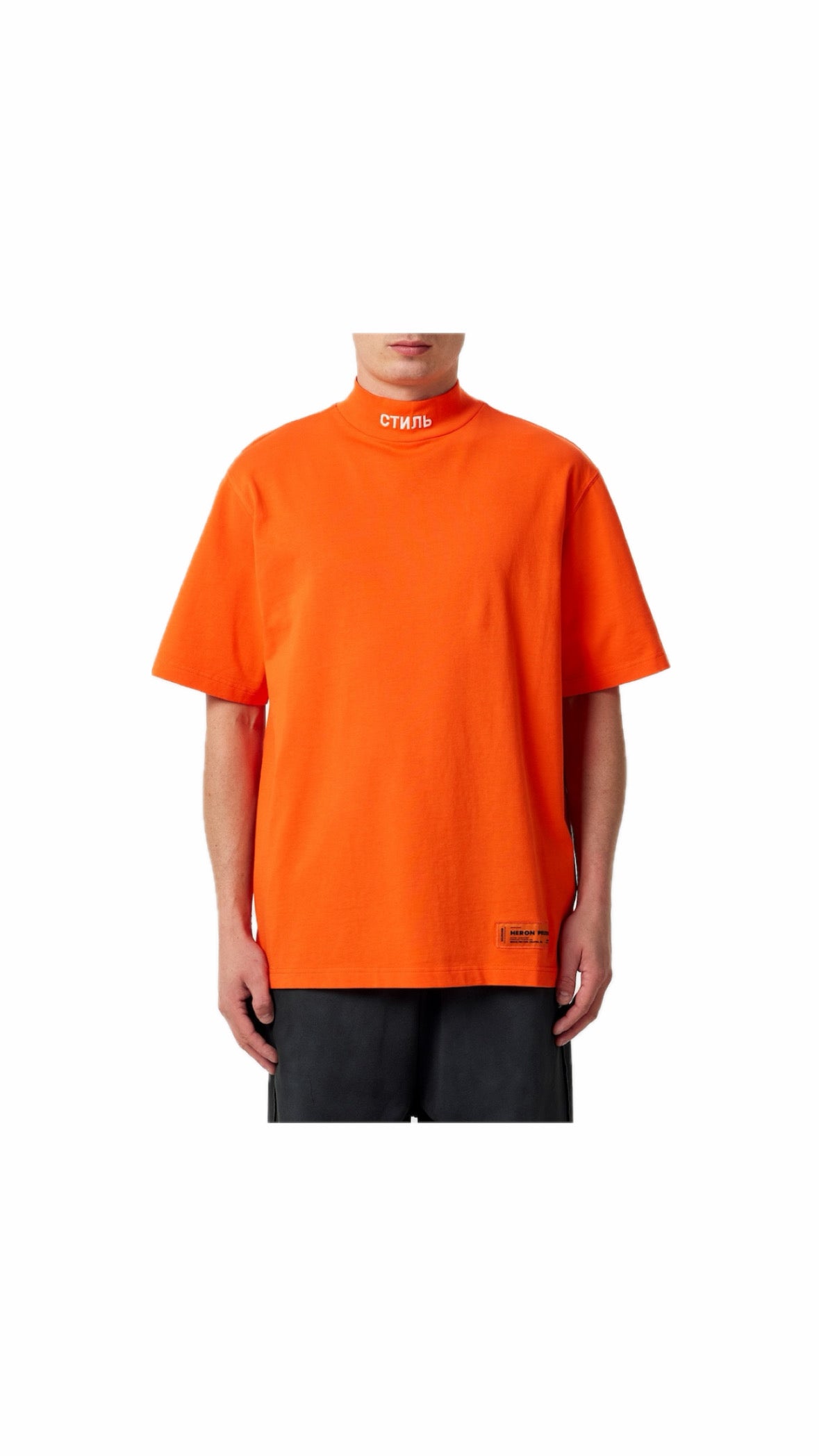 HERON PRESTON ORANGE NECK "СТИЛЬ" T-SHIRT