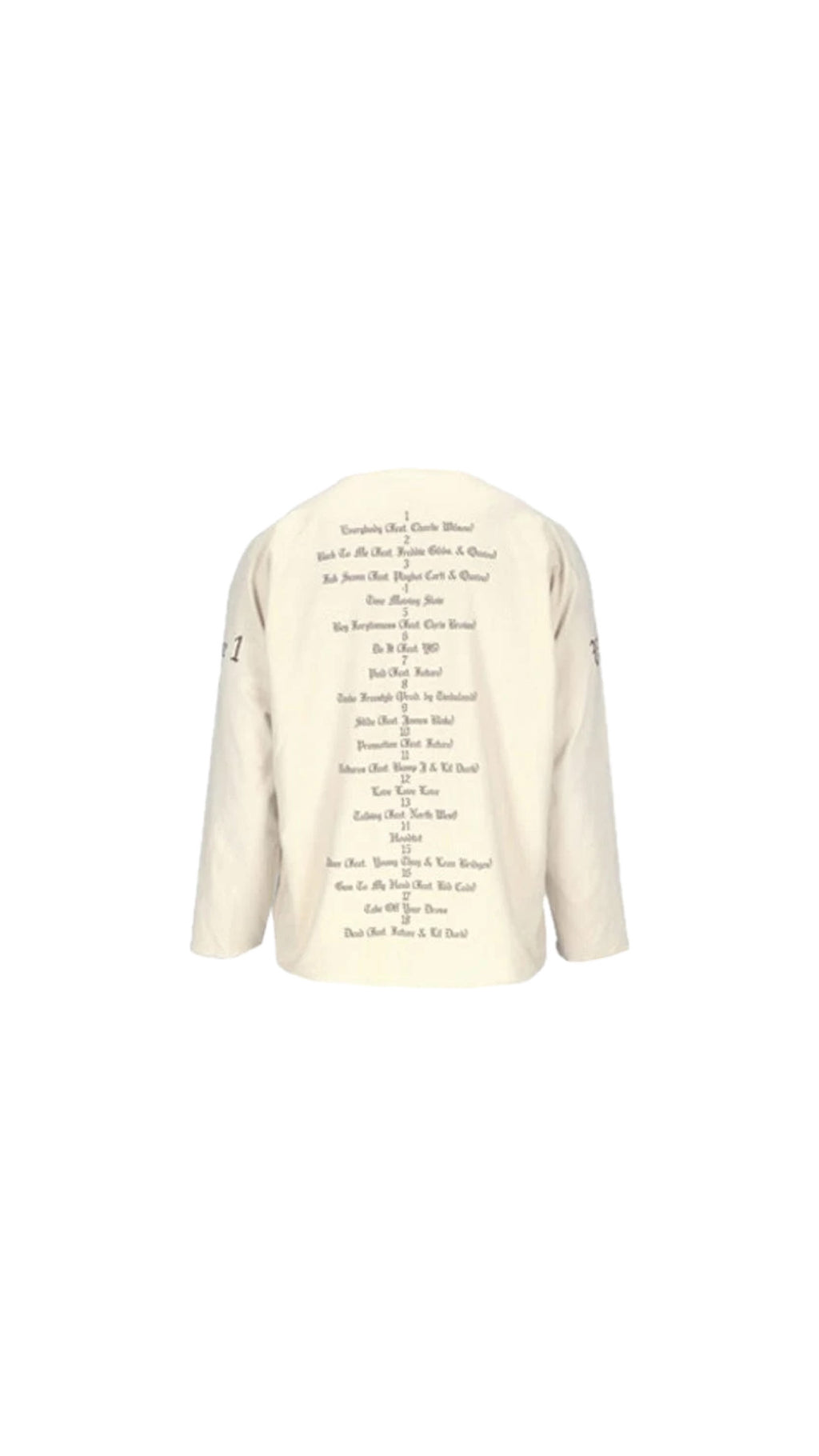 KANYE WEST YZY VULTURES MERCH LONG-SLEEVE