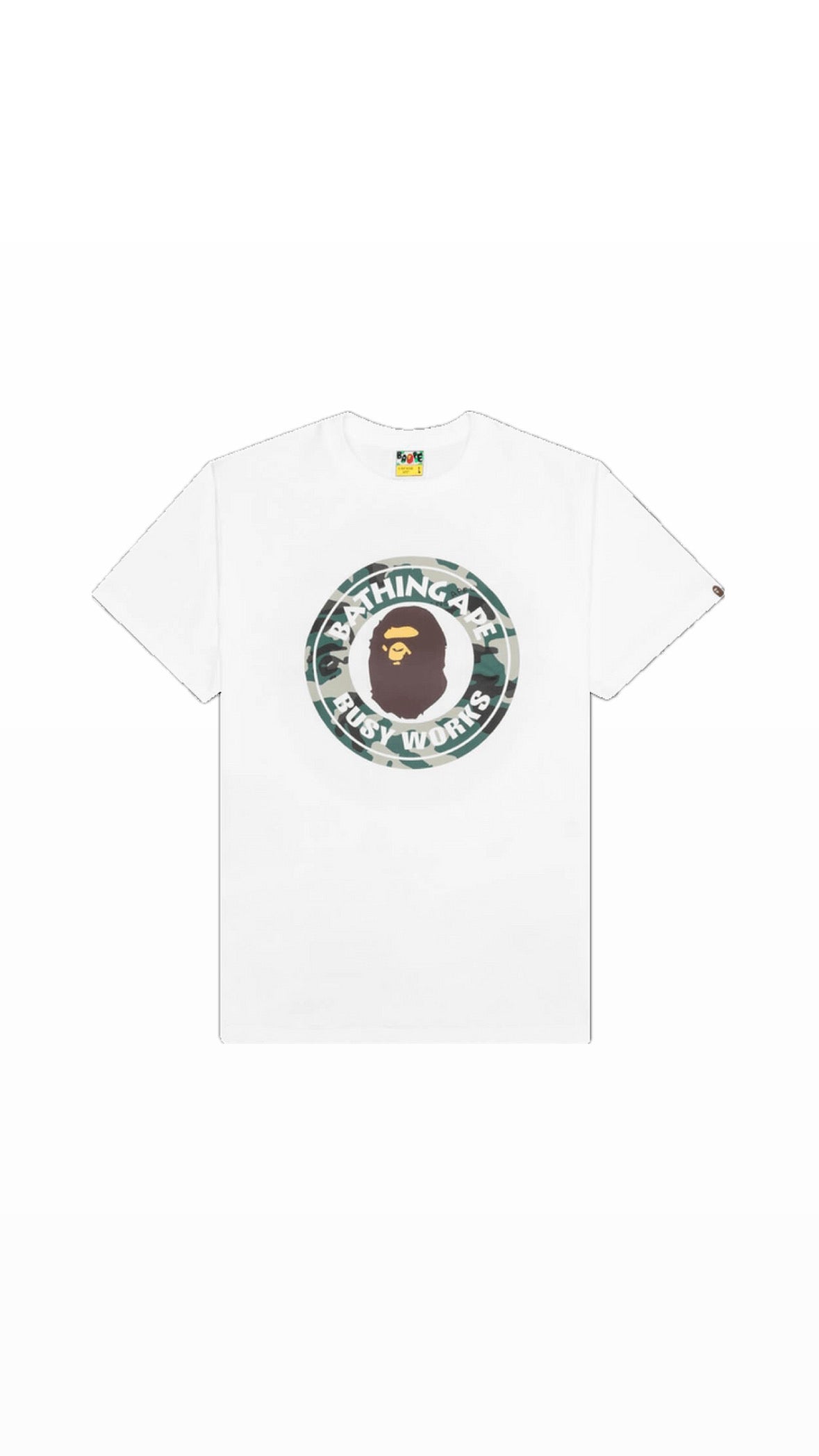 BAPE “BUSY WORKS” CAMO WHITE T-SHIRT