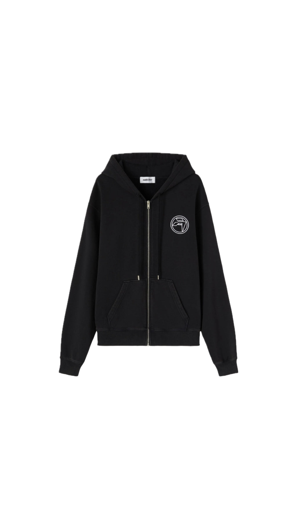 AMBUSH LOGO BLACK ZIP-HOODIE