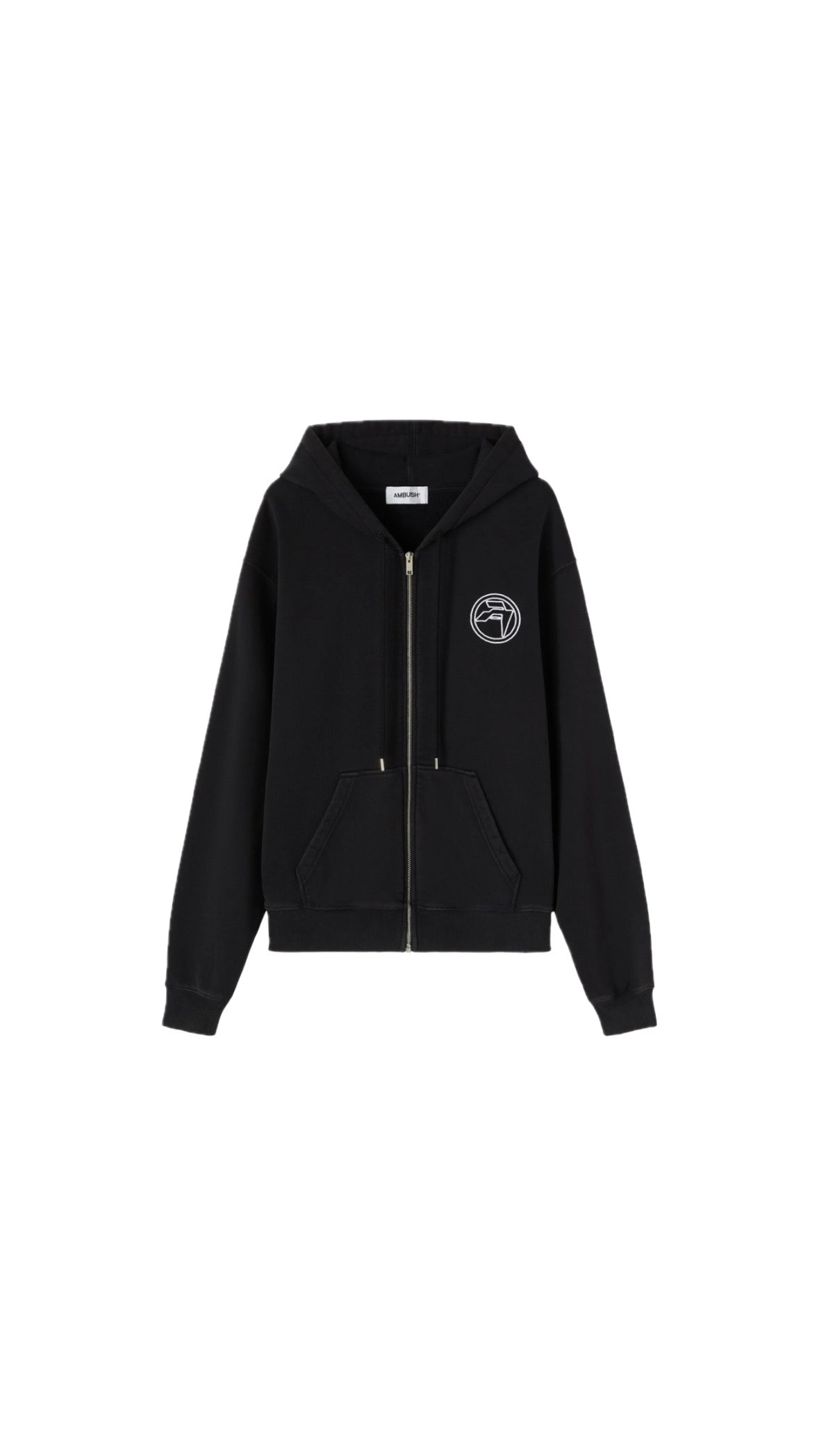 AMBUSH LOGO BLACK ZIP-HOODIE