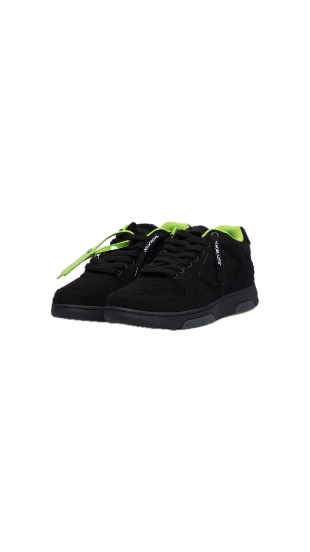 OFF-WHITE OUT OF OFFICE WOOL BLACK SNEAKERS