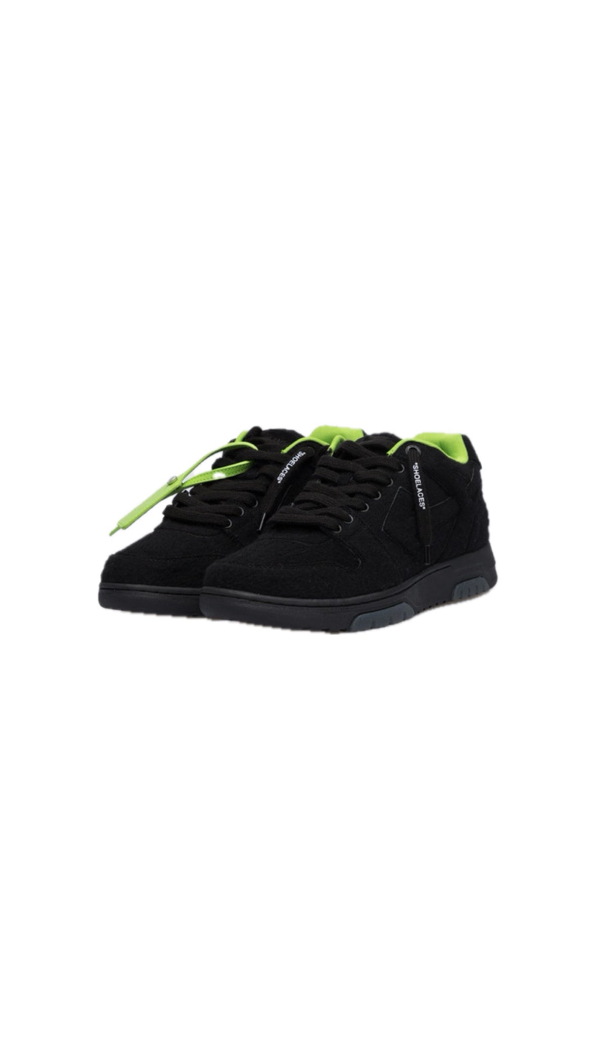 OFF-WHITE OUT OF OFFICE WOOL BLACK SNEAKERS