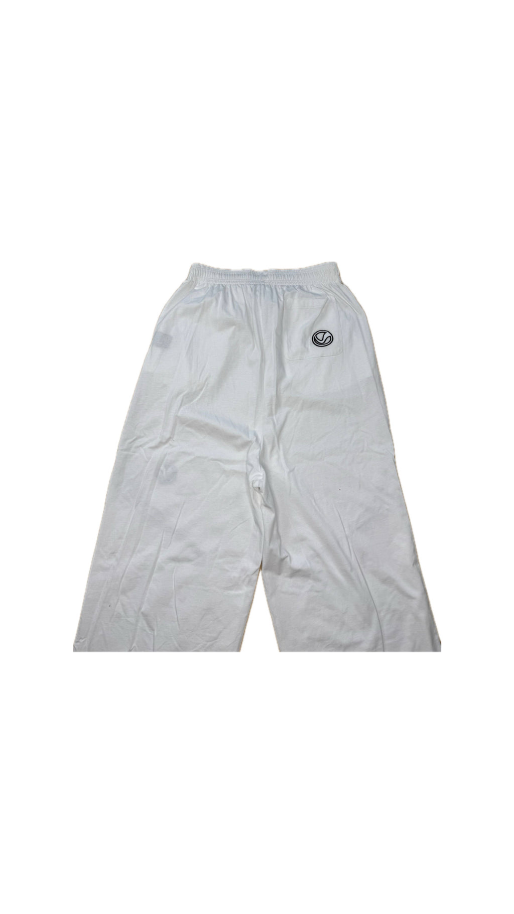 VETEMENTS WHITE LOGO OVERSIZED SWEATPANTS